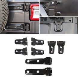 2Doors Car Door Hinge/Hinge Cover/Spare Tyre Holder Hinge Carbon Fibre For Jeep Wrangler JL Auto Exterior Accessories