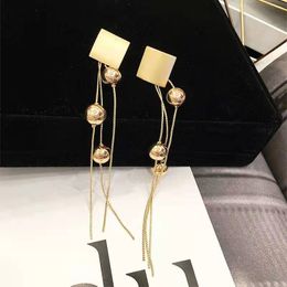 Fashion- tassel dangle earrings for women luxury designer fringe danling earrings gold silver ear studs s925 silver needle jewelry love gift