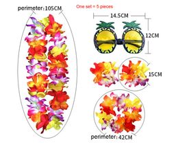 Upgrade to increase the wreath four-piece holiday party pineapple eye set dance party party decoration wreath 8color