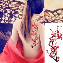 1piece Body art flash henna tattoo fake temporary tattoos stickers rose peony flowers arm shoulder tattoo waterproof women