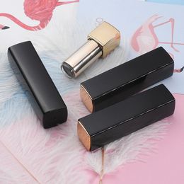 High Grade Makeup Cosmetic Press DIY Lipsticks Lip Balm Empty Container Square Tube Empty Lipstick Tube with Lid Cap