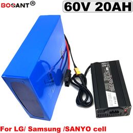 60v 20Ah 1500W E-bike Lithium Battery 16 Series 60V electric bike battery for LG , Samsung ,Panasonic , Sanyo 18650 cell