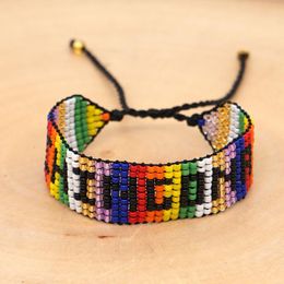 Go2boho Rainbow Bracelet MIYUKI Pulseras Mujer Moda 2019 Women CHINGONA-Power Letter Mexico Bracelets Jewelry Handmade Bead