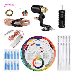 Machine Kits Completed Tattoo Starter Kit Liner Shader Machine Pen Starters Pro Rotary Complete Professional Tattoo Liner Shader Set