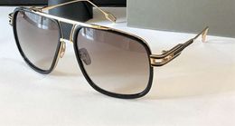 Vintage Square Sunglasses Gold Black Brown Smoke 2077 Glasses occhiali da sole Fashion Men Sunglasses new with box