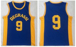 Drake Jimmy Brooks #9 Community Jerseys Blue Degrassi High School Moive Basketball Jersey Uniform