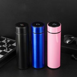 Water Bottles Smart Mug Temperature Display Vacuum Stainless Steel Water Bottle Kettle Thermo Cup With LCD Touch Screen for women