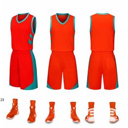 2019 New Blank Basketball jerseys printed logo Mens size S-XXL cheap price fast shipping good quality Orange O0012