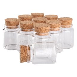 12 pieces 60ml 47*60mm Glass Bottles with Cork Stopper Spice Bottles Pill Container Candy Jars Vials DIY Craft for Wedding Gift