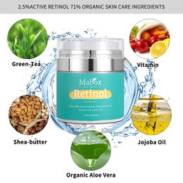 High-quality MABOX Retinol 2.5% Moisturizer Face Cream and Eye Vitamin E Best Night and Day Moisturizing Cream.