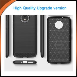 For MOTO E5 Plus/E4 Plus/G5 Plus/G6 Plus/G7 Carbon Fibre back Cover 1.5mm soft TPU Shockproof phone case