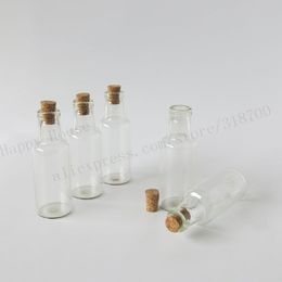 100 x 15ml Transparent Glass Bottle Wishing vials,1/2oz Drift Bottle With Message,cork stopper glass vial