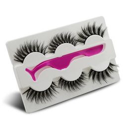 5D Mink False Eyelashes thick cross messy exaggerated eye lashes 3 pairs high quality free ship 10