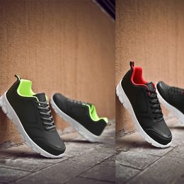 GAI Fashion High Quality Running Shoes Black Red Volt PU Mens Trainers Sports Sneakers Runners Homemade
