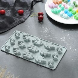 silicon chocolate mould baking tool 3d resin Moulds DIY soap sweet candy food little animal bakery pastry baking moldes de silicona large