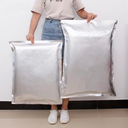 Super Large aluminum foil bags heat seal packing food bag Silver Aluminum Foil Mylar Bags Food Storage LX1105