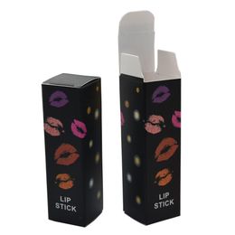 Black 2.5*2.5*8.5cm Blank Kraft Paper Lipstick Package Box Wedding Decoration Craft Paper DIY Gift Lipstick Packaging Boxes 50pcs/lot