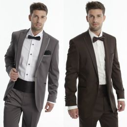 2019 New Designed Wedding Tuxedos One Button Customised Best Man Wear Groomsmen Groom Tuxedos Business Suit Men's Wedding Suits Jacket+Pants