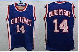 Custom Men Youth women #14 OSCAR ROBERTSON CINCINNATI ROYALS BLUE Basketball Jersey Size S-5XL or custom any name or number jersey