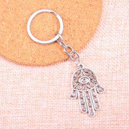 New Keychain 36*25mm eye hamsa palm protection Pendants DIY Men Car Key Chain Ring Holder Keyring Souvenir Jewelry Gift