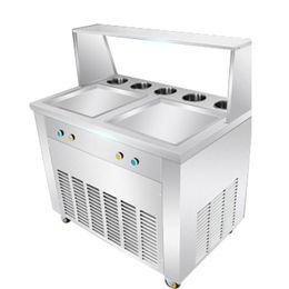 BEIJAMEI Thailand fry soft ice cream machine 110V 220V Thailand Rolled Fried Ice Cream Machine with 5 barrel