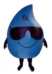 Water Drop with Sunglass Mascot Costume Fancy Dress EPE Free Ship Adult Size