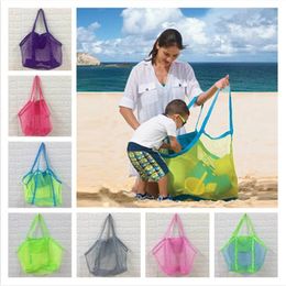 Le ragazze dei ragazzi dei bambini Mesh borsa Sand Bag sandbox zaino Beach Tote Bag Mesh bambini Shell Collector Giocattoli sacchetti di immagazzinaggio 45 * 30cm D3302 DHL
