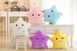 LED Flash Light Hold pillow five star Doll Plush Animals Stuffed Toys lighting Gift Children Christmas Gift Stuffed Plush toy WCW382