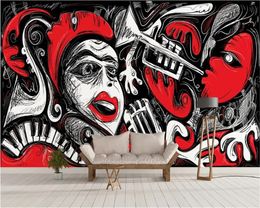beibehang wall papers home decor 3D stereo street character trend graffiti tooling wall wallpaper for bedroom walls 3d wallpaper