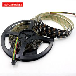 5V 32LEDs/m APA102 Pixel RGB LED Strip 5050 SMD Addressable Digital Flexible Christmas TV Lights Tape Programmable Black PCB Waterproof IP65