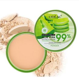 New 99% Aloe Vera Moisturizing Smooth Foundation Pressed Powder Makeup Concealer Pores Cover Whitening Brighten Face Powder