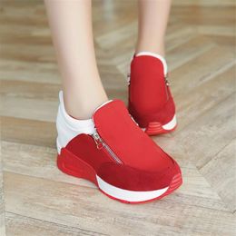 Hot Sale-New High Heel Lady Casual Red/Black Women Leisure Platform Shoes Height Increasing Shoes