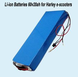 Harley Electric Scooter Batteries 60V 20AH 16S Lithium Ion Battery Packs With BMS And Chinese 18650 Cell