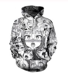 Mens Designer Hoodies for Women Men Couples Sweatshirt Lovers 3d Shy Girl Face Hoodies Coats Hooded Pullovers Tees Clothing