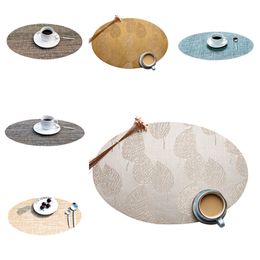 1Pcs Non-Slip Placemats Disc PVC Round Dining Table Mat Heat Insulation Bowl Tableware Pads Coaster Kitchen Accessories