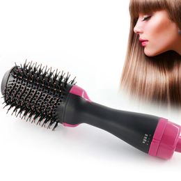 Hair Brush Hairdressing Curling Hair Dryer & Volumizer Negative Ion Generator Hair Curler Straightener Styling Tools Dropship SH190729