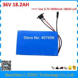 Free customs fee 36V 18AH lithium E Scooter battery pack 1000W 36 V 18.2AH electric bike battery 30A BMS with 42V 2A Charger