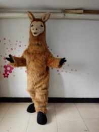 Halloween Llama Mascot Costume High Quality Cartoon Brown Camel Anime theme character Christmas Carnival Party Costumes