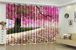 Wholesale 3d Curtain Window Bright flowers are everywhere Custom Living Room Bedroom Beautifully Decorated Curtains
