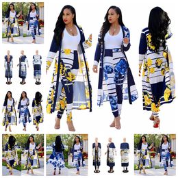 Tracksuits European spring and summer fashion sexy printed cardigan long-sleeved two-piece nightclub clothing support mixed batch