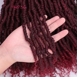 Bomb Twist braiding hair extension Crochet Braids Curly Ends high quality Synthetic Hair Extension OmbRE Spring Twist Afro Black Women Hair Expo City