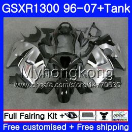 +Tank For SUZUKI GSXR-1300 GSXR1300 96 97 98 99 00 01 333HM.104 Hayabusa GSXR 1300 1996 1997 1998 1999 2000 2001 2007 Fairings Grey Black