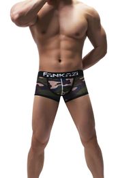 Cool Camouflage Men Boxer Shorts Comfortable U Pouch Low Waist Briefs Elastic Nylon Underpants Tight-fitting Breathable Knickers