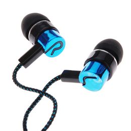 Noise Isolating Earphone Wired Earphones Jack Standard Reflective Cloth Line In-ear Earbuds without Mic Gift