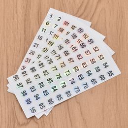 Waterproof 1-200 Laser Number Label Stickers For DIY Craft Self Adhesive Tags Sticker Home School Office Decoration