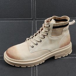 Men Fashion Casual Ankle Boots Spring Autumn British Style Youth Trending Leisure Short Boots Shoes Botas Hombre