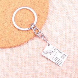 16*26mm postcard I love you KeyChain, New Fashion Handmade Metal Keychain Party Gift Dropship Jewellery