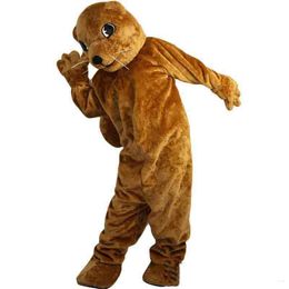 Discount factory hot Brown Groundhog Gophers Mascot costumes for adults circus christmas Halloween Outfit Fancy Dress Suit Free Shipping