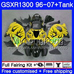 1Set For SUZUKI Hayabusa GSXR-1300 03 04 05 2006 2007 333HM.274 GSXR1300 96 GSXR Yellow Nice 1300 2002 2003 2004 2005 06 07 Fairing +Tank