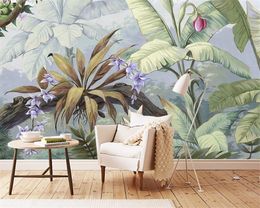 beibehang High Quality Custom 3D Photo Fresco Wallpaper European Idyllic Vintage Nostalgic Rainforest Wall Background wallpaper